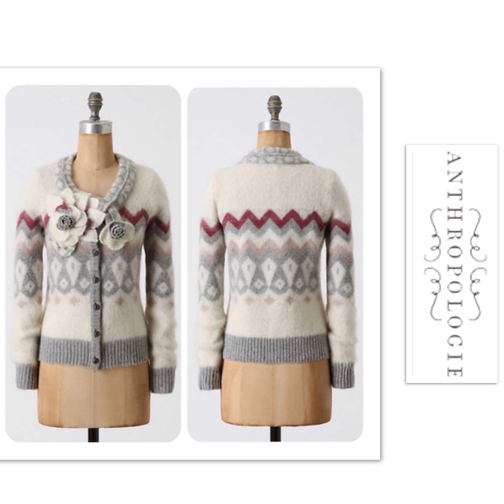 Anthro Sleeping On Snow Double Time Cardigan